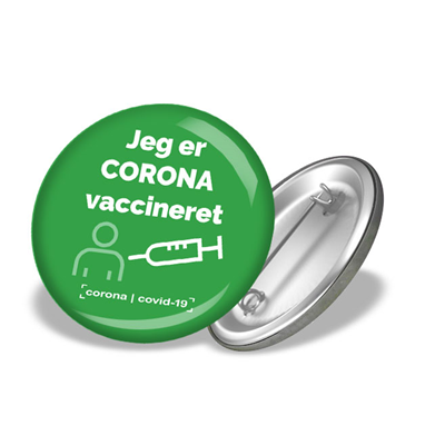 Badges 56 mm vaccineret grøn